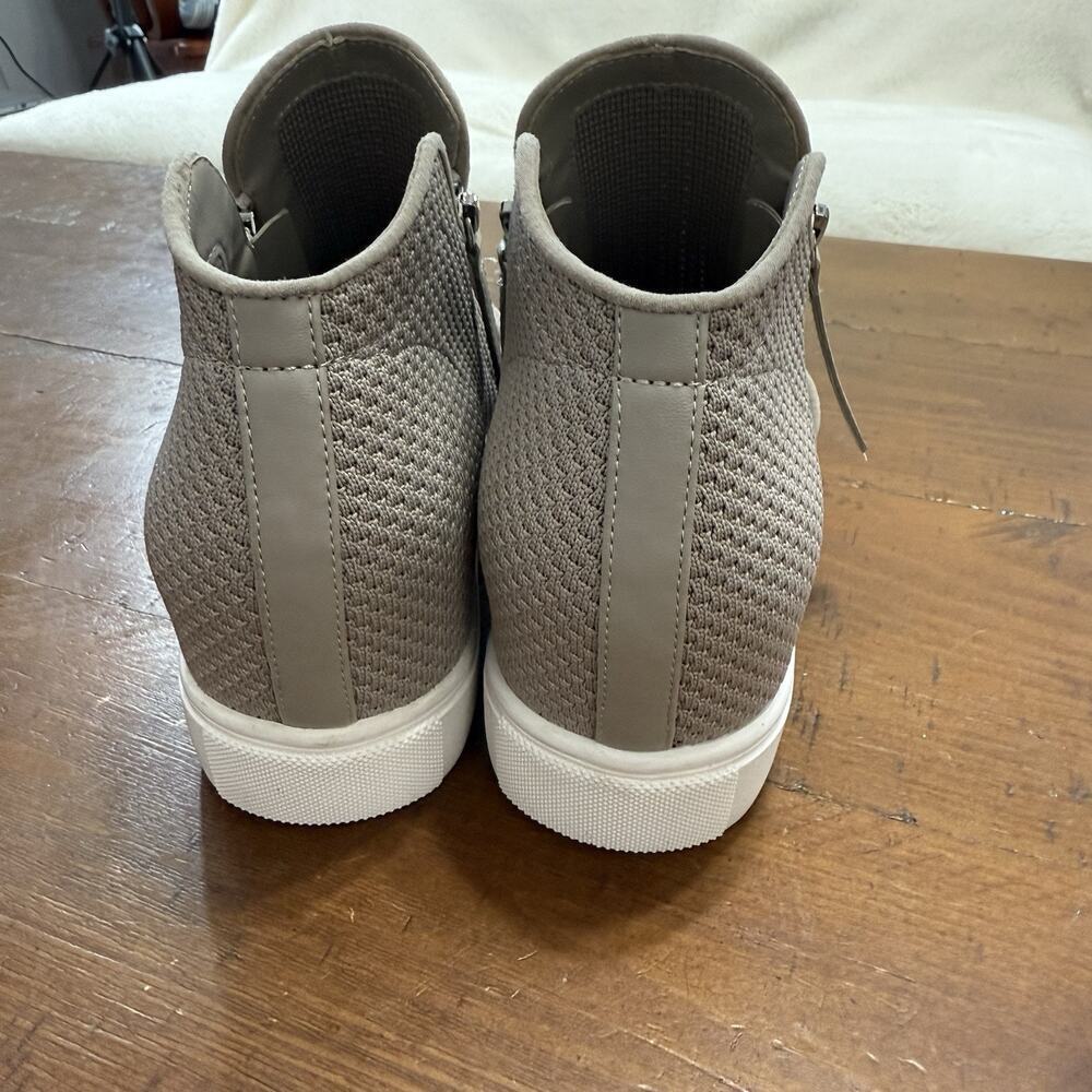 Steve Madden Click Wedge Sneakers Women’s Size 9 M Side Zip Gray - Picture 5 of 15